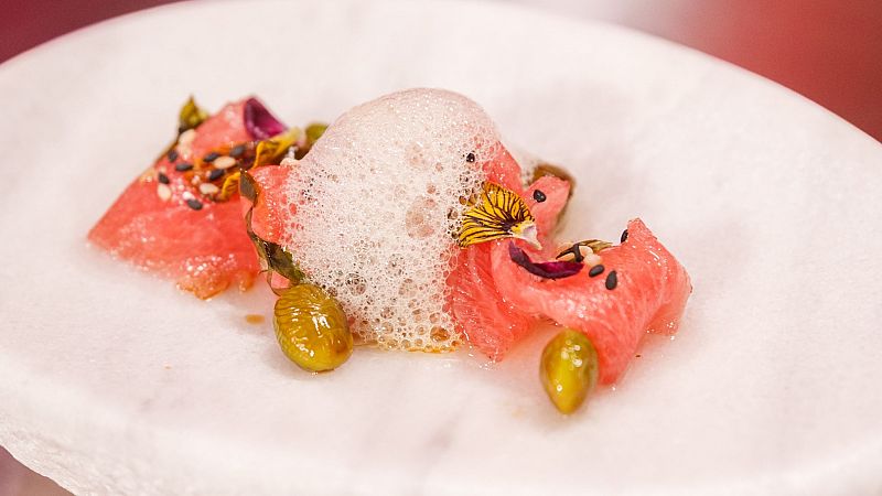 Receta de sashimi de ventresca de atn con edamame de Bea en MasterChef 13