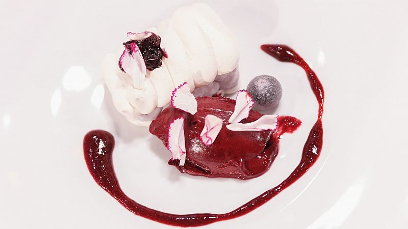 Receta de merengue de arndanos de Bea en MasterChef 13